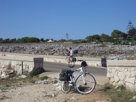 Biking and camping in Salento Puglia