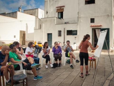 Lektion i italienska "in piazzetta"